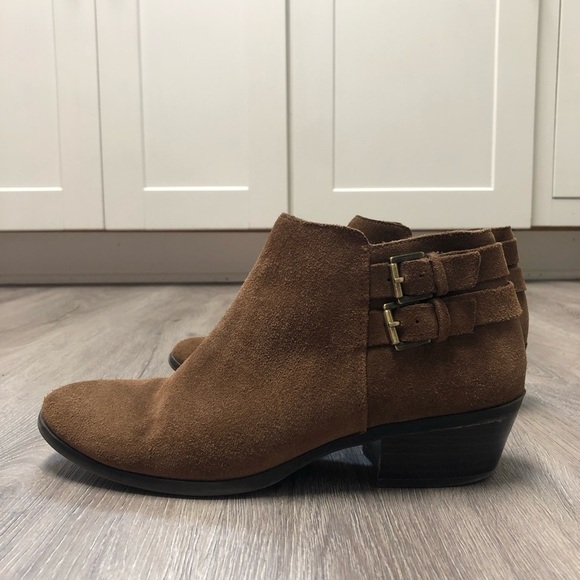 Sam Edelman Size 7.5 Booties Brown Suede Boots - Picture 2 of 5